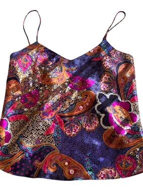 Silk Paisley Camisole Top
